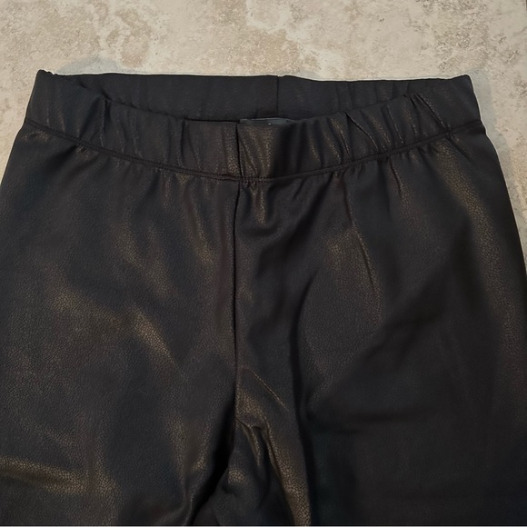 Chocolate faux leather croc leggings - Picture 3 of 6